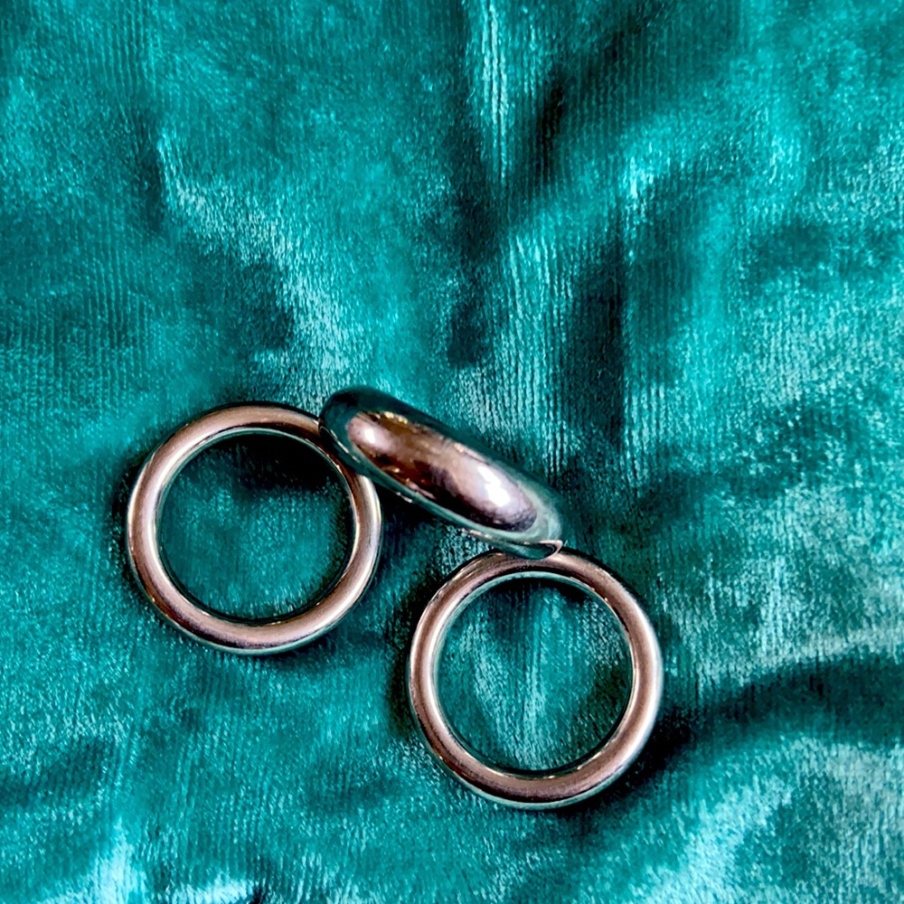 CK silver rings.